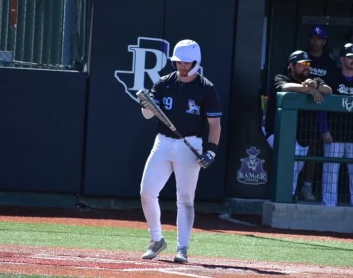 Jacob Perrin playing college baseball
